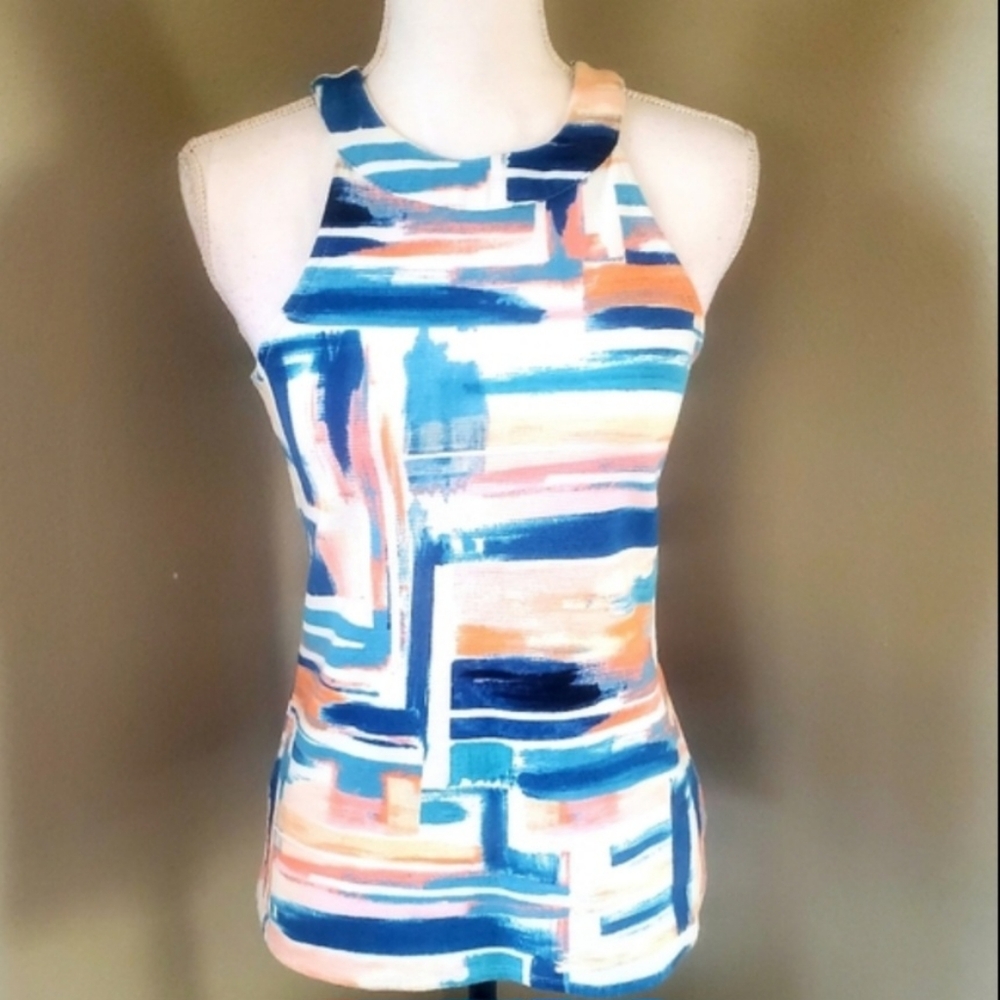 DELETTA Multicolored Tank Top - Size Small (NWOT)